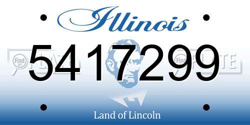 5417299 Illinois License Plate