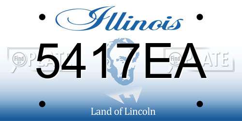 5417EA Illinois License Plate