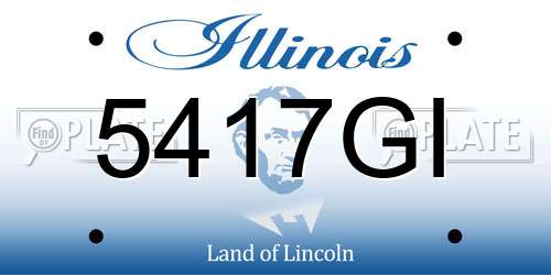 5417GI Illinois License Plate