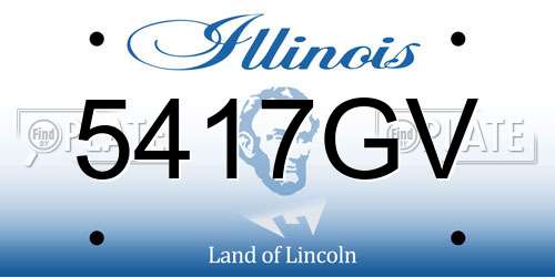 5417GV Illinois License Plate
