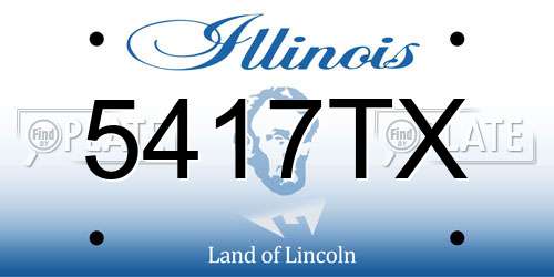 5417TX Illinois License Plate