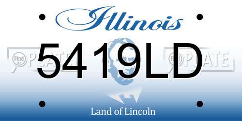 5419LD Illinois License Plate