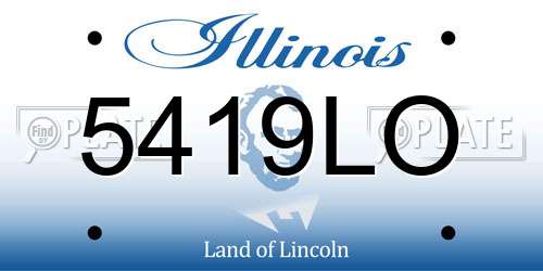5419LO Illinois License Plate