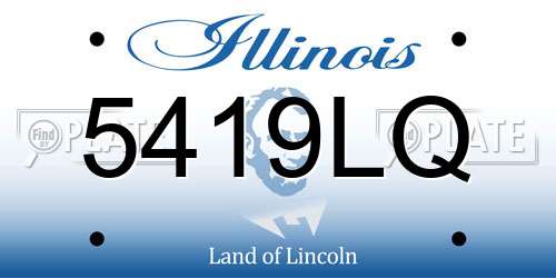 5419LQ Illinois License Plate