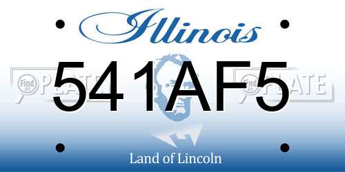 541AF5 Illinois License Plate