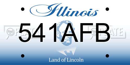 541AFB Illinois License Plate