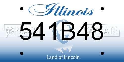 541B48 Illinois License Plate