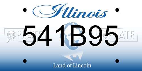 541B95 Illinois License Plate