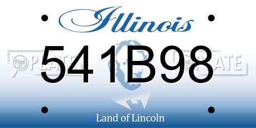 541B98 Illinois License Plate