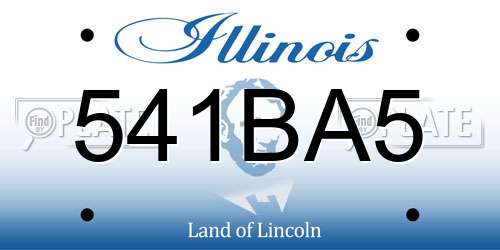 541BA5 Illinois License Plate
