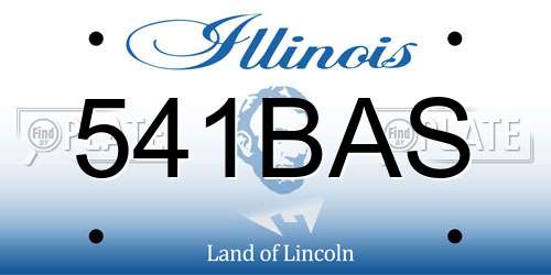 541BAS Illinois License Plate