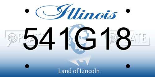 541G18 Illinois License Plate