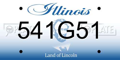 541G51 Illinois License Plate