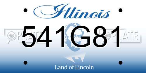 541G81 Illinois License Plate
