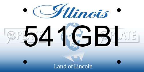 541GBI Illinois License Plate