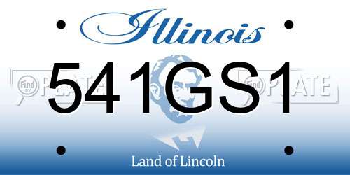 541GS1 Illinois License Plate