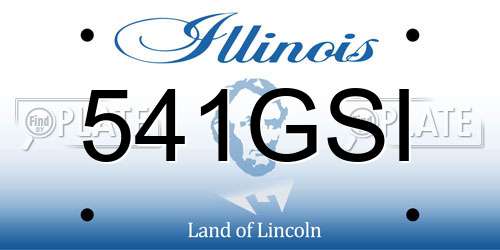 541GSI Illinois License Plate