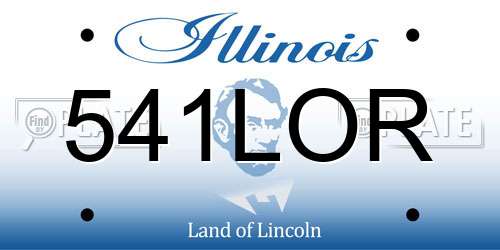 541LOR Illinois License Plate