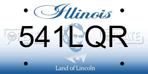 541LQR Illinois License Plate