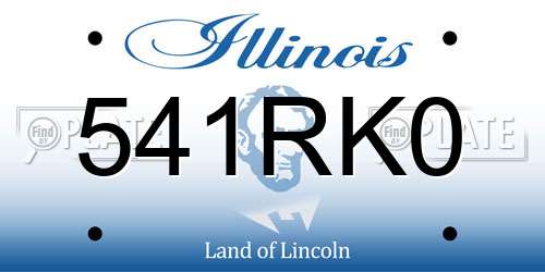541RK0 Illinois License Plate