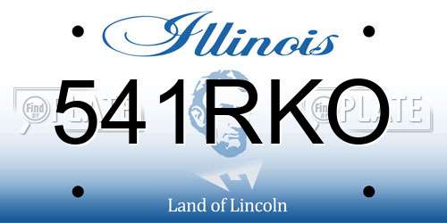 541RKO Illinois License Plate