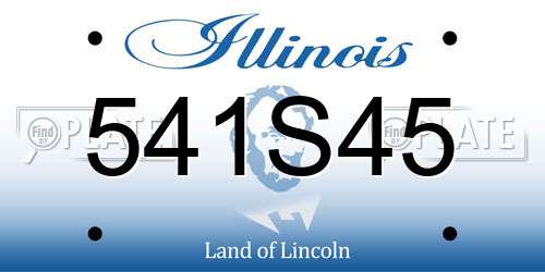541S45 Illinois License Plate
