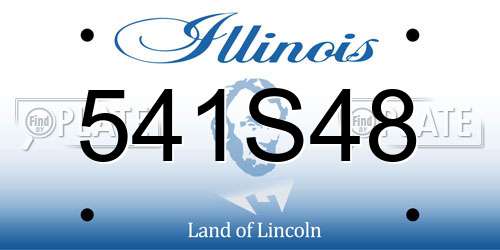 541S48 Illinois License Plate