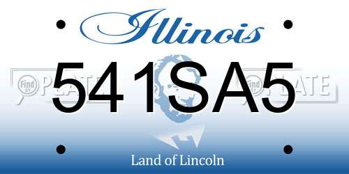 541SA5 Illinois License Plate