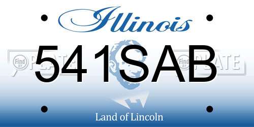541SAB Illinois License Plate