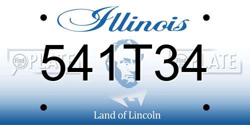 541T34 Illinois License Plate