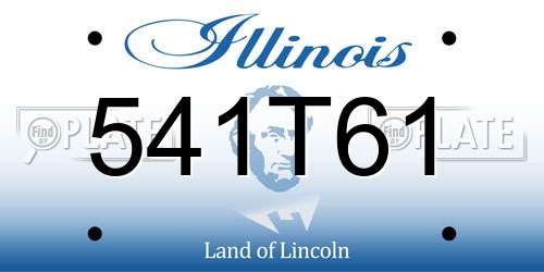 541T61 Illinois License Plate
