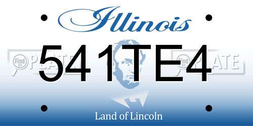 541TE4 Illinois License Plate