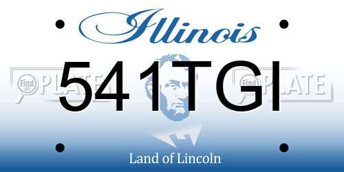 541TGI Illinois License Plate