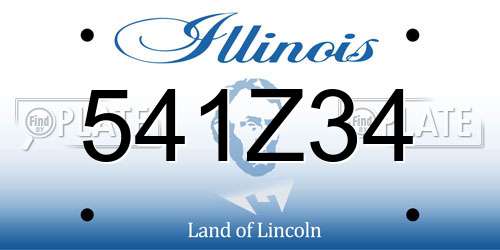 541Z34 Illinois License Plate