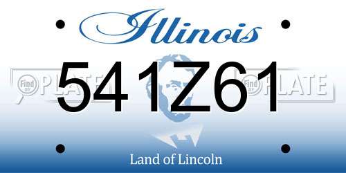 541Z61 Illinois License Plate