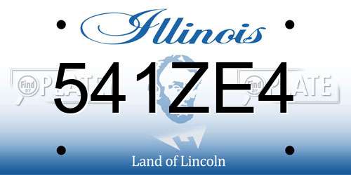 541ZE4 Illinois License Plate