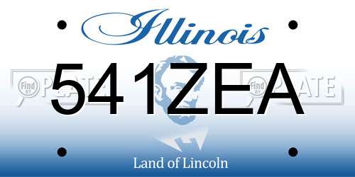 541ZEA Illinois License Plate