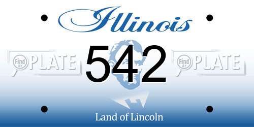 542 Illinois License Plate