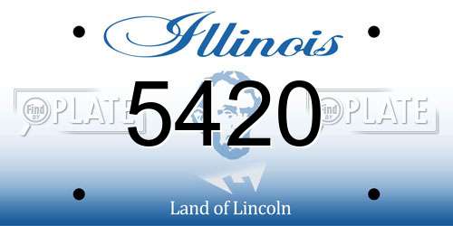 5420 Illinois License Plate