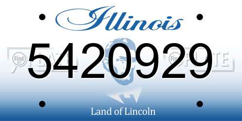 5420929 Illinois License Plate
