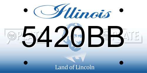 5420BB Illinois License Plate