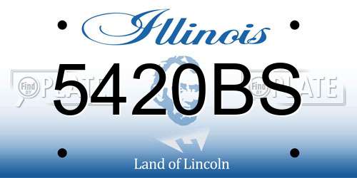 5420BS Illinois License Plate