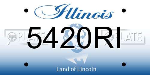 5420RI Illinois License Plate