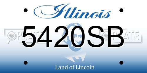 5420SB Illinois License Plate