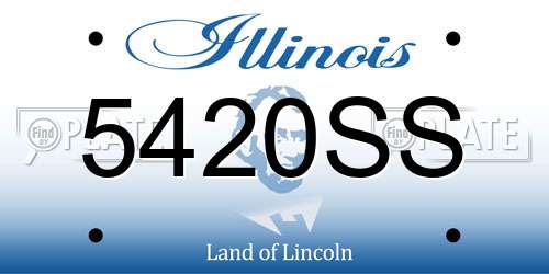 5420SS Illinois License Plate
