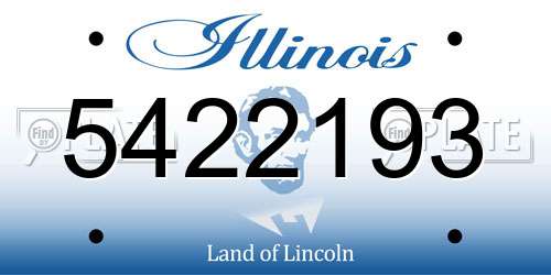 5422193 Illinois License Plate