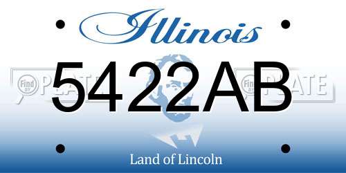 5422AB Illinois License Plate