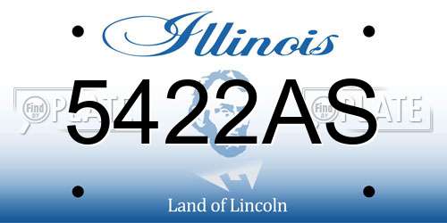 5422AS Illinois License Plate