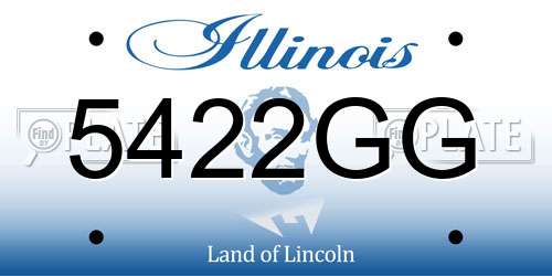 5422GG Illinois License Plate