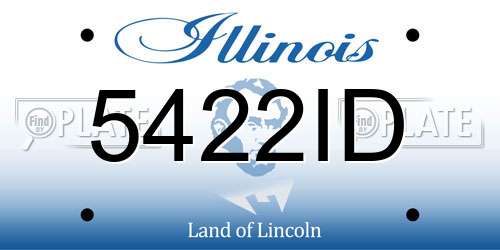 5422ID Illinois License Plate